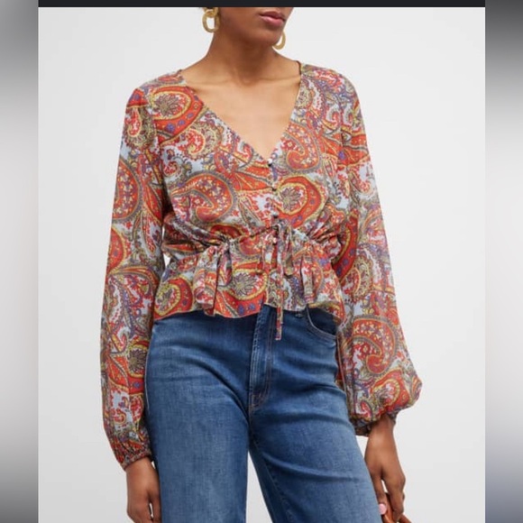 L'AGENCE
Pixie paisley-print crepe de chine blouse - Picture 9 of 10